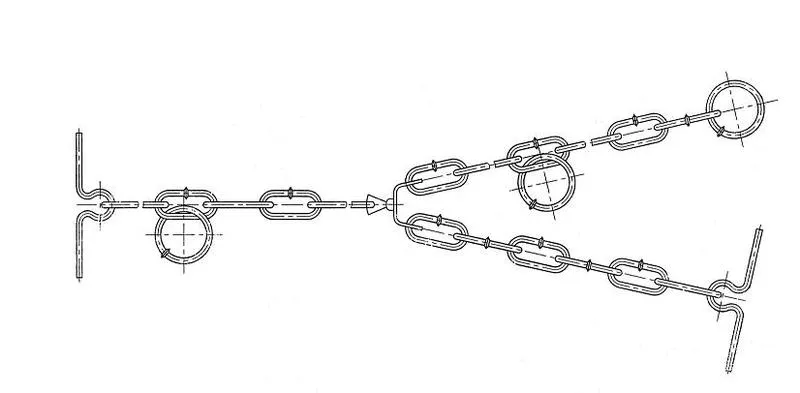 Цепи руглозвенные и трехконцевые для привязи КРС