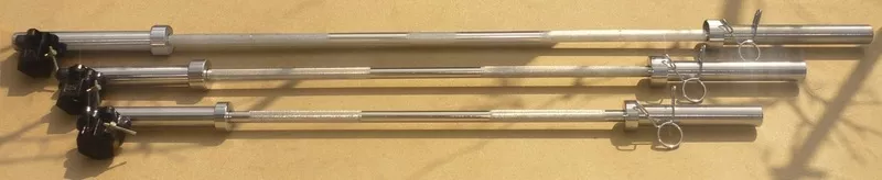 Грифы олимпийские (диаметр втулки для блинов – 50 мм),  прямые,  хром