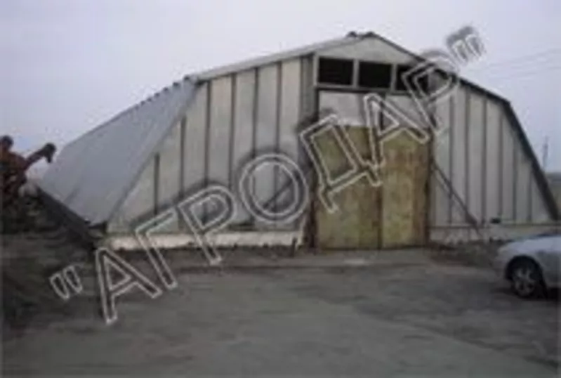 Продам шатровый беcкаркасный дюралюминиевый ангар размером 12х40м. 